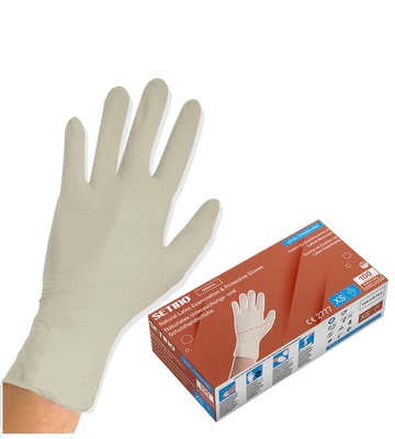 LO01 latex examination and protective gloves cream powderfree 5 gram