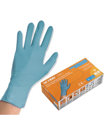 NPF2001-2005 9N nitrile and protective glove powderfree blue 6 gram