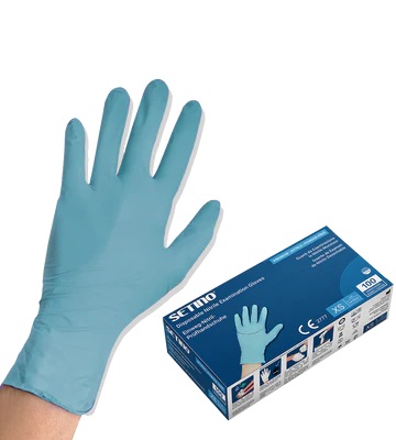 NPF2001-2005 nitrile examination and protective glove powderfree blue 4.5 gram